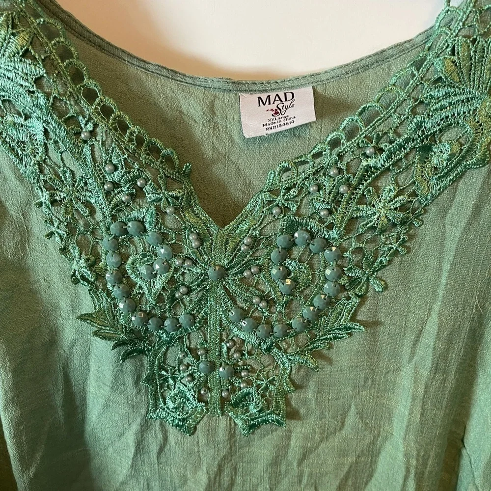 Mint green tunic top - Picture 2 of 4